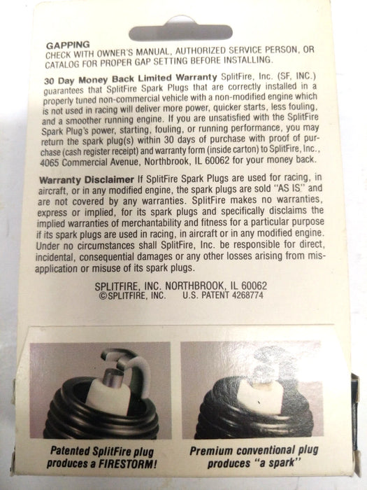 Bujía Splitfire S2C SM2C (paquete de 4)