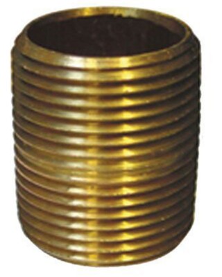 Midland Nipple -  Red Brass 1" X 1-1/2" (Close)