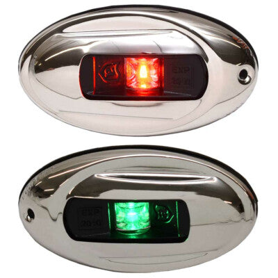 Attwood LightArmor Vertical Surface Mount Light, Pair, 2nm, Stainless Steel (NV4012SS-1)