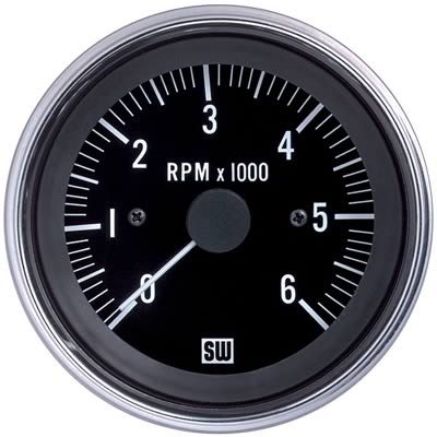 Stewart Warner Tachometer 0-6000 RPM
