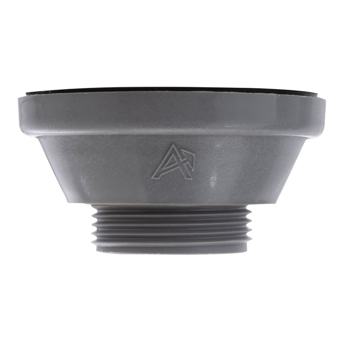 Ambassador Marine S00-0104-BP-R 2" Drain, Straight Drain, Low Profile, 1 1/4"-M Thread, w/Chain Stopper (Brushed Finish)