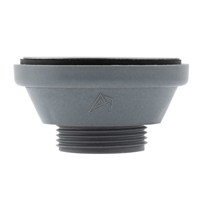 Ambassador Marine S00-0104-UP-R 2" Drain, Straight Drain, Low Profile, 1 1/4"-M Thread, w/Chain Stopper (Ultra-Mirror Finish)