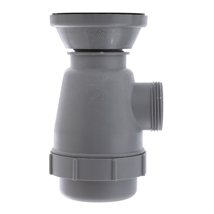 Embajador Marine S00-0116-UP-R Desagüe de 2", sifón para fregadero, rosca macho de 1 1/4", con tope de cadena (acabado ultraespejo)