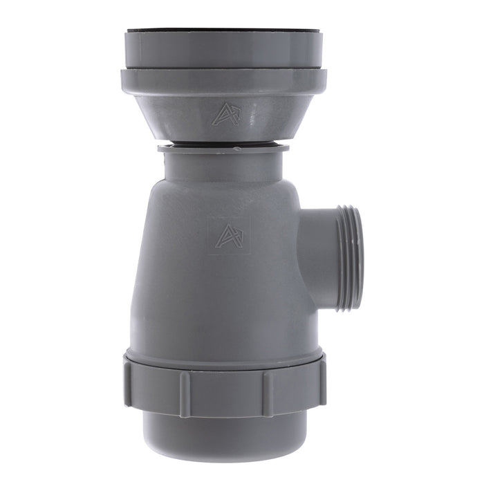 Ambassador Marine S00-1116-UP-R 2" Drain, Trap Sink Drain, 1 1/4"-M Thread,  w/Strainer, w/Chain Stopper (Ultra-Mirror Finish)