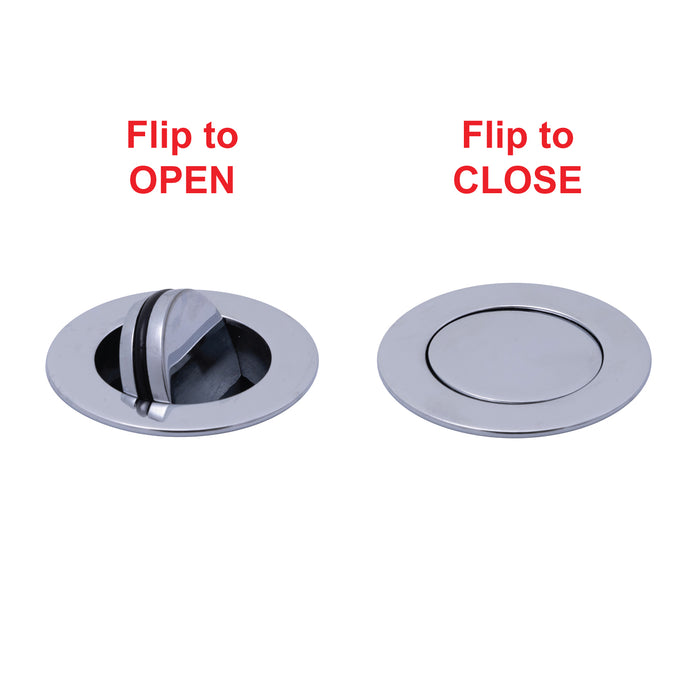 Ambassador Marine S01-0309-CP-R 1 1/2" Drain, Flip Trap Sink Drain (no Overflow), 1 1/4" & 1 1/2" Hose Barb (Chrome)
