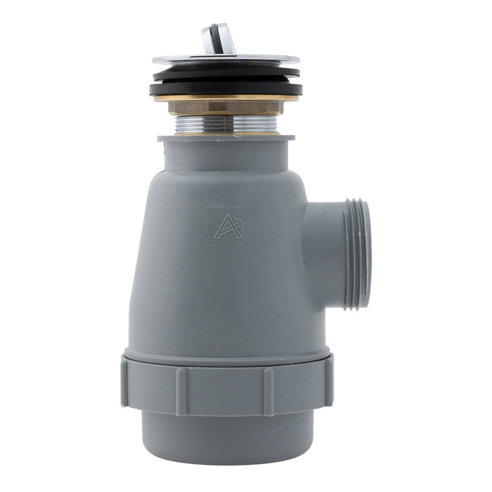 Ambassador Marine S01-0316-CP-R 1 1/2" Drain, Flip Trap Sink Drain (no Overflow), 1 1/4"-M Thread (Chrome)