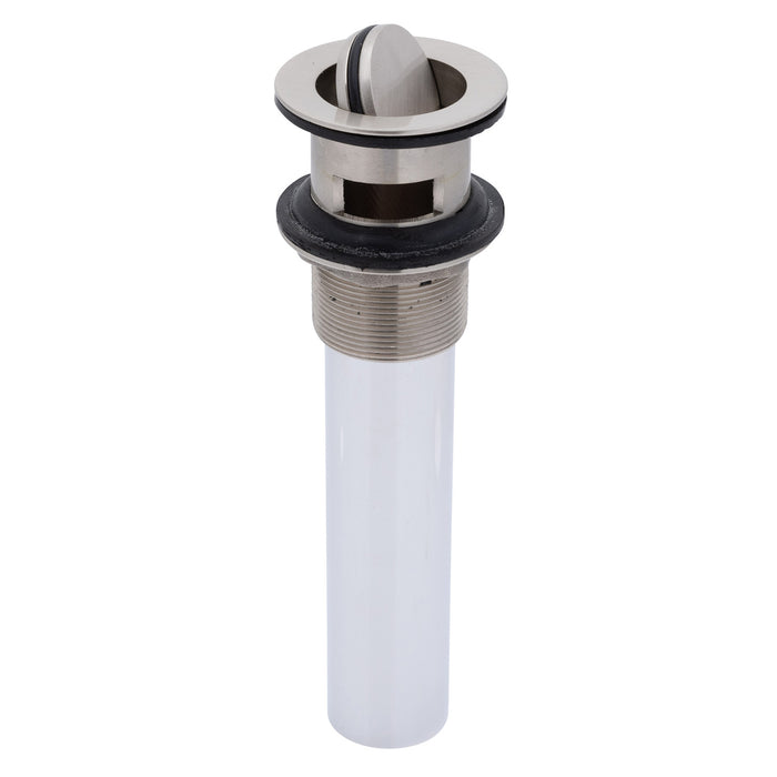 Embajador Marine S01-0511-NP-R 1 1/2", desagüe abatible (con rebosadero), recto, soldadura de 1 1/4" (níquel cepillado)