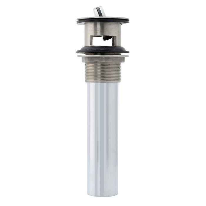 Embajador Marine S01-0511-NP-R 1 1/2", desagüe abatible (con rebosadero), recto, soldadura de 1 1/4" (níquel cepillado)