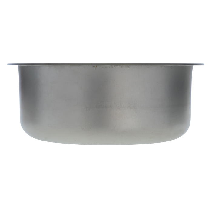 Ambassador Marine S14-2501-BR-R Cylinder Sink (Brushed Finish), 304 Stainless Steel, 2" Drain, SoundKOTE