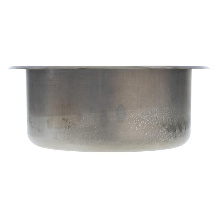 Ambassador Marine S14-2602-UM-R Cylinder Sink (Ultra-Mirror Finish), 304 Stainless Steel, 2" Drain, SoundKOTE