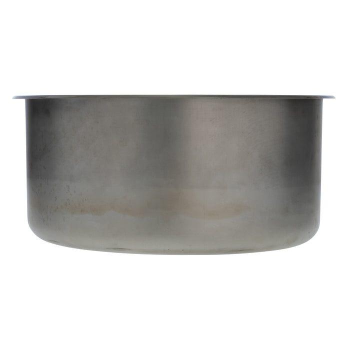 Ambassador Marine S14-2806-UM-R Cylinder Sink (Ultra-Mirror Finish), 304 Stainless Steel, 2" Drain, SoundKOTE