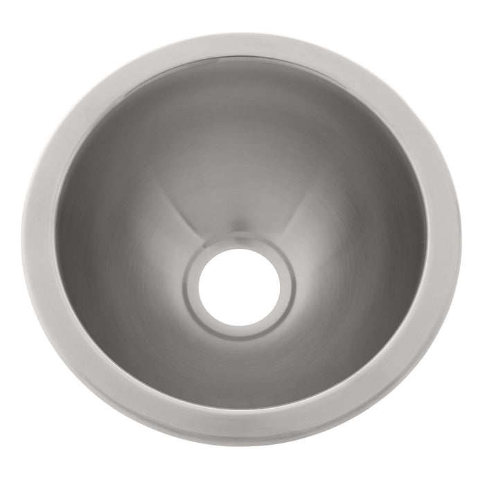 Ambassador Marine S24-1408-BR-R Half-Sphere Sink (Brushed Finish), 304 Stainless Steel, 2" Drain, SoundKOTE