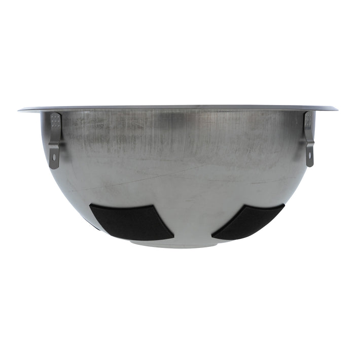 Ambassador Marine S26-1409-UM-R Half-Sphere Sink (Ultra-Mirror Finish), 304 Stainless Steel, 2" Drain, SoundKOTE, With Tabs