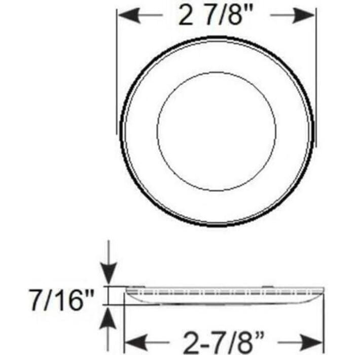 Scandvik 41673P S3 Surface Mount LED Downlight w/White Bezel, Warm White / Blue