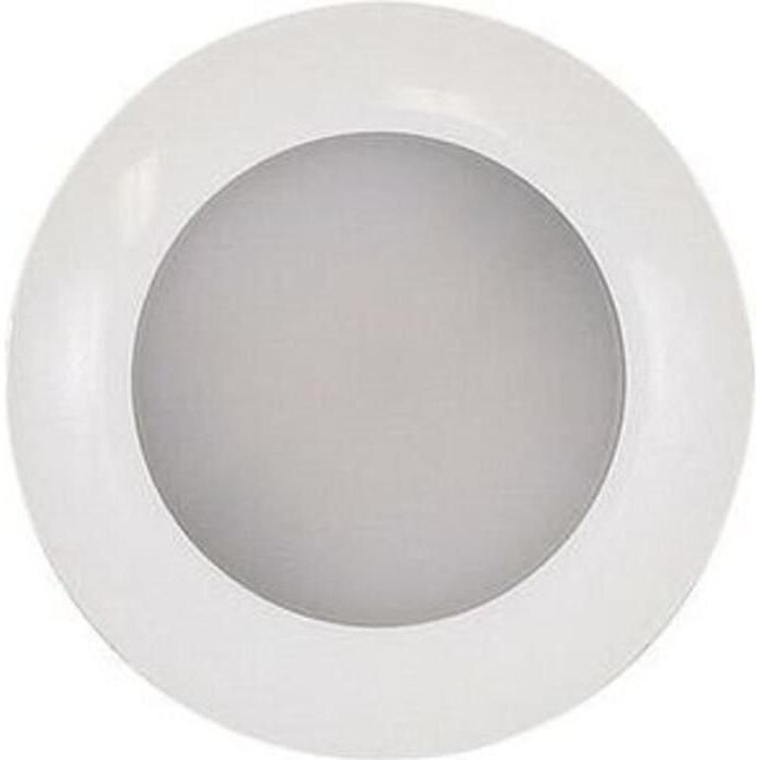 Scandvik 41673P S3 Surface Mount LED Downlight w/White Bezel, Warm White / Blue