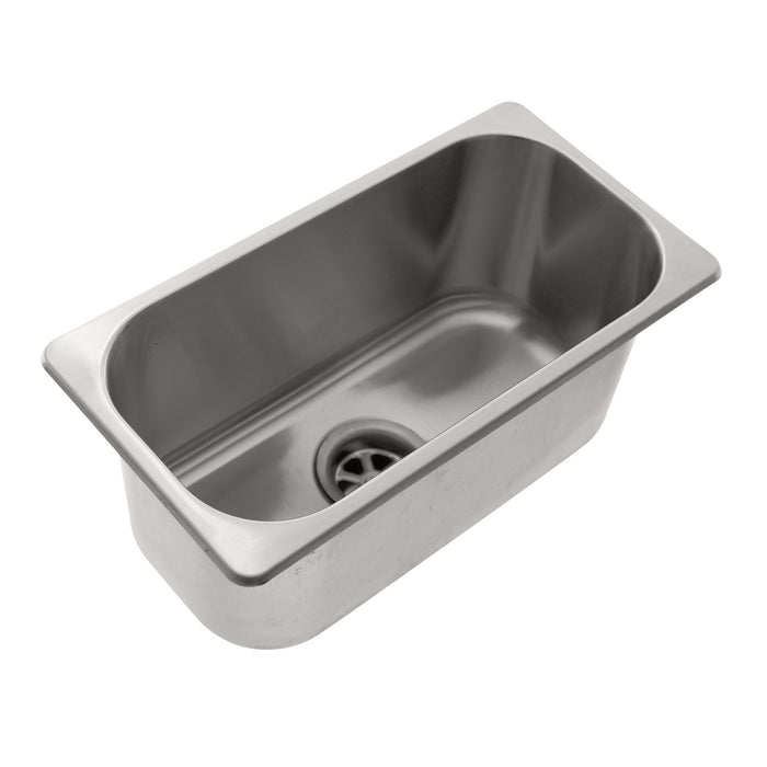 Ambassador Marine S44-1610-BR-R Rectangle Sink (Brushed Finish), 304 Stainless Steel, 2" Drain, SoundKOTE