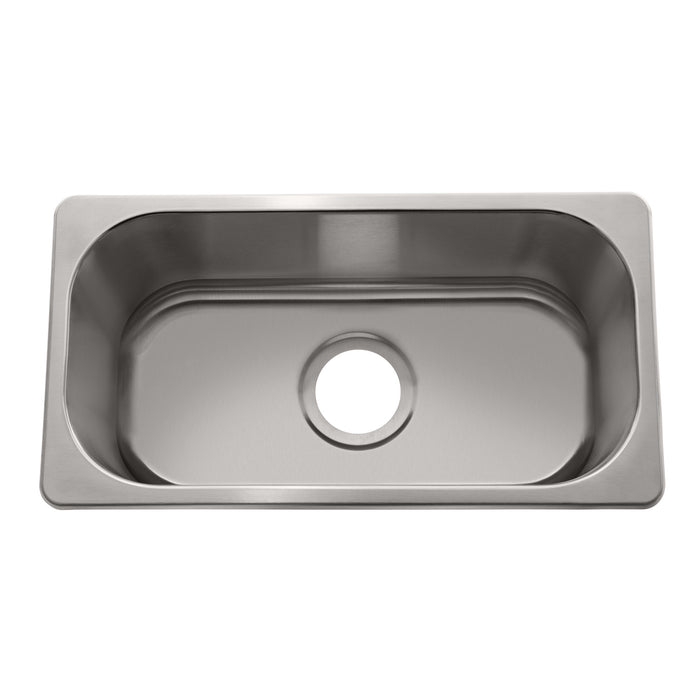 Ambassador Marine S44-1610-BR-R Rectangle Sink (Brushed Finish), 304 Stainless Steel, 2" Drain, SoundKOTE