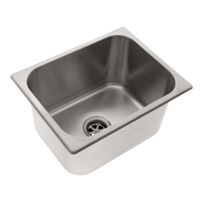 Ambassador Marine S44-1711-BR-R Rectangle Sink (Brushed Finish), 304 Stainless Steel, 2" Drain, SoundKOTE
