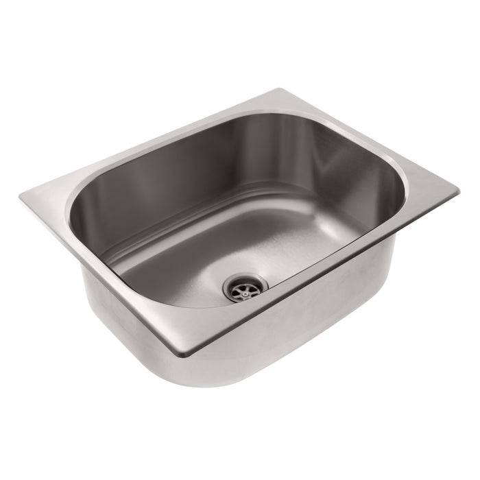 Ambassador Marine S44-1732-BR-R Rectangle Sink (Brushed Finish), 304 Stainless Steel, 2" Drain, SUPER-SoundKOTE