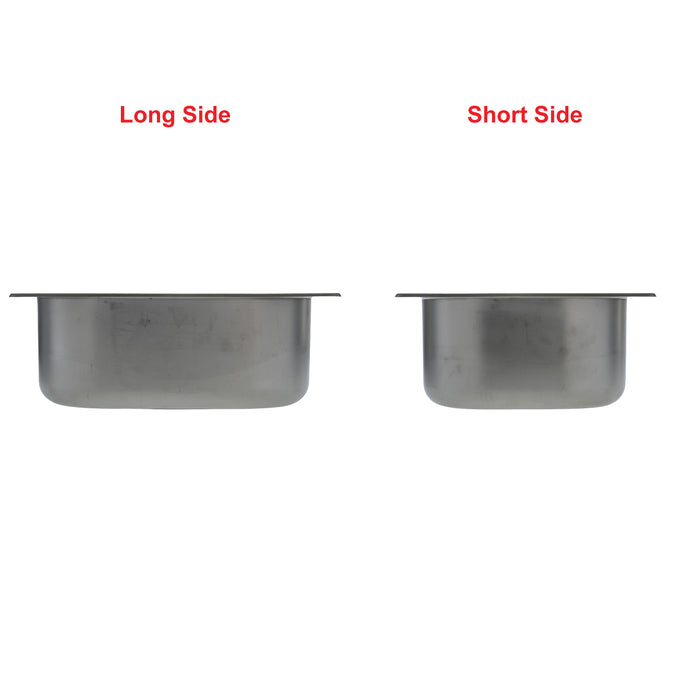 Ambassador Marine S44-1732-BR-R Rectangle Sink (Brushed Finish), 304 Stainless Steel, 2" Drain, SUPER-SoundKOTE
