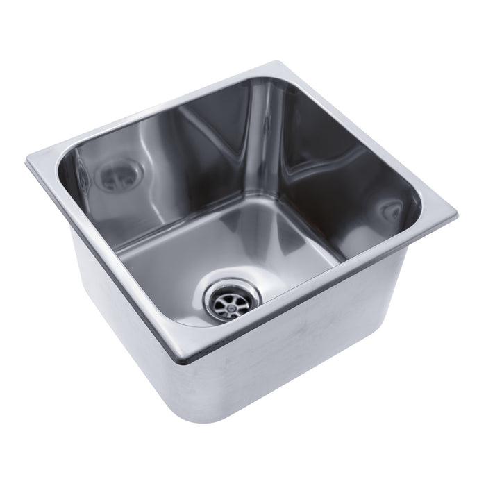 Ambassador Marine S44-1831-UM-R Rectangle Sink (Ultra-Mirror Finish), 304 Stainless Steel, 2" Drain, SoundKOTE