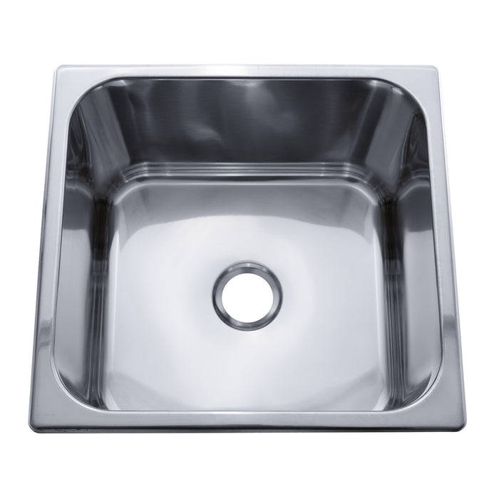 Ambassador Marine S44-1831-UM-R Rectangle Sink (Ultra-Mirror Finish), 304 Stainless Steel, 2" Drain, SoundKOTE