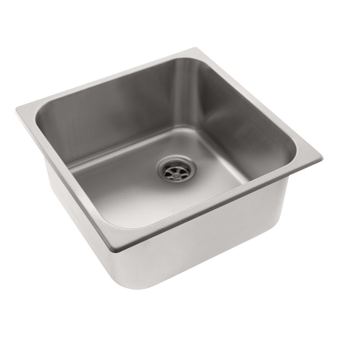 Ambassador Marine S44-4614-BR-R Rectangle Sink (Brushed Finish), 304 Stainless Steel, 2" Drain, SoundKOTE