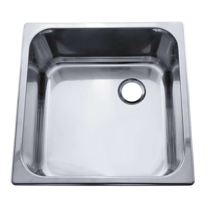 Ambassador Marine S44-4614-UM-R Rectangle Sink (Ultra-Mirror Finish), 304 Stainless Steel, 2" Drain, SoundKOTE