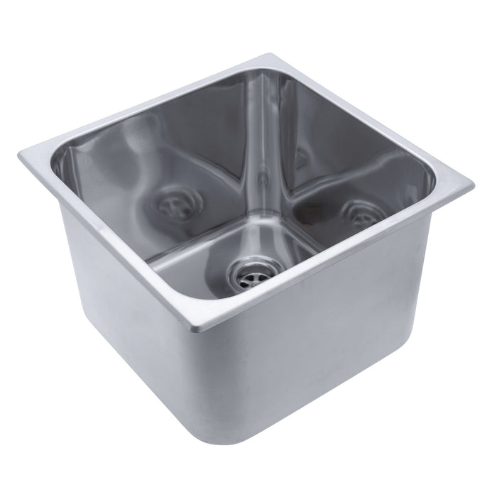 Ambassador Marine S44-4914-UM-R Rectangle Sink (Ultra-Mirror Finish), 304 Stainless Steel, 2" Drain, SoundKOTE