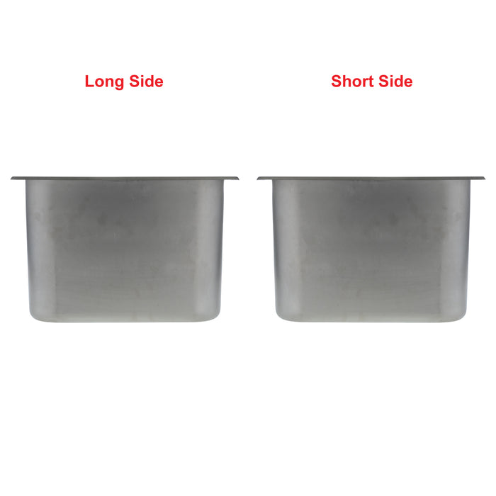 Ambassador Marine S44-4914-UM-R Rectangle Sink (Ultra-Mirror Finish), 304 Stainless Steel, 2" Drain, SoundKOTE