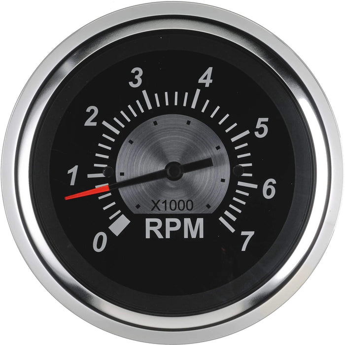 Sierra 67363P Black Sterling Series 3" Tachometer 0-7000 RPM, Stainless Steel, Outboard & 4 Stroke Gas, Alt or Coil Sender Code