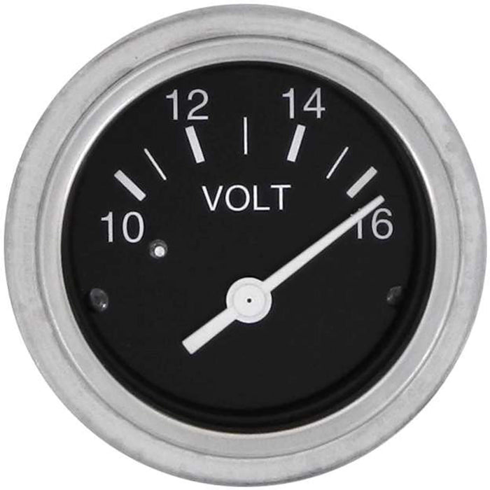 Sierra 80134P Heavy Duty Series 2" 12V System 10-16 VDC Dial Range Voltmeter, Gauge