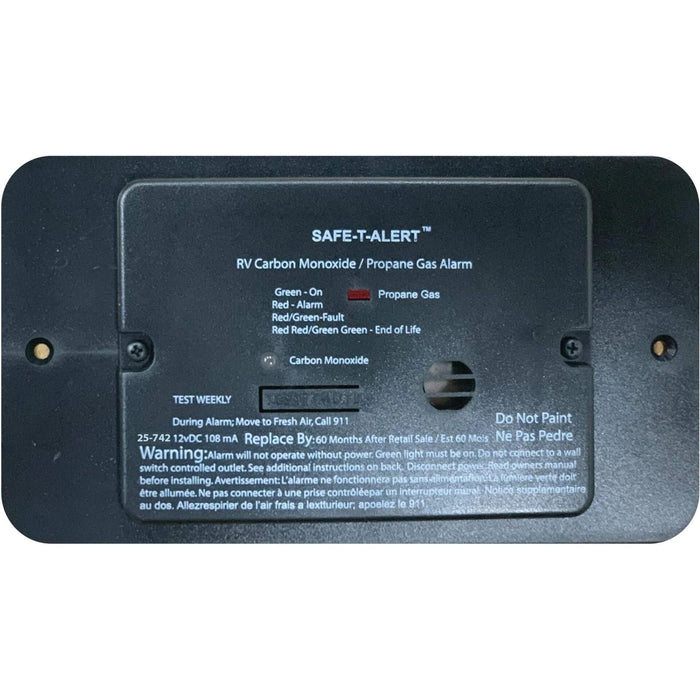 MTI Industries 25-742-BL-TR Alarm, Safe-T-Alert 25 Series Dual Propane/LP & CO Alarm w/Trim Ring