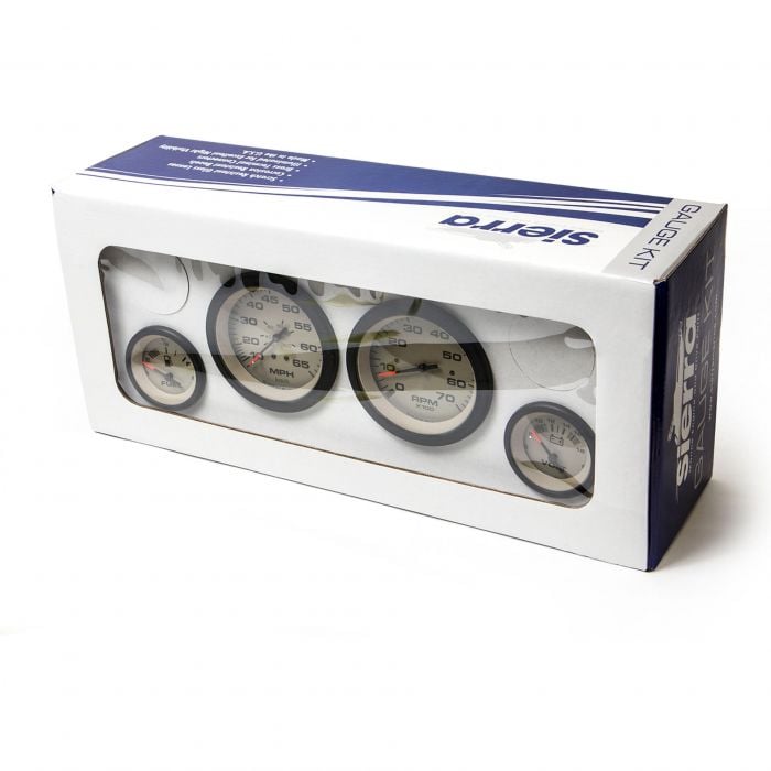 Sierra 65481P Sahara Series Black & Tan Outboard 4 Set w/ Tachometer, Speedmotor, Voltmeter & Fuel Gauges