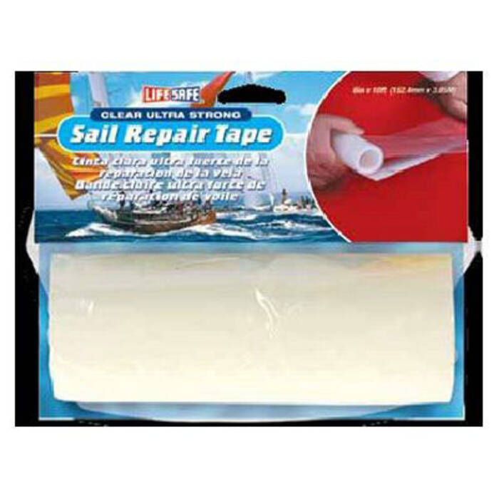 Lifesafe RE1175 Super Clear UV Stablized Ultra Strong Sail Patch Repair Tape 6", x 10'