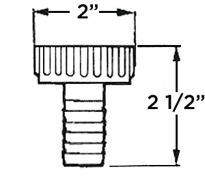 Scandvik 10304P 3/4" Hose Barb Adapter Fits 1-1/4" Threaded Drain w/ 3/4" Hose, Barb Outlet