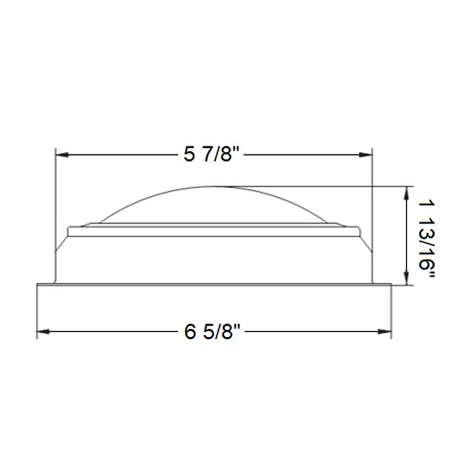 Scandvik 41325P LED Dome Light, 6-5/8"