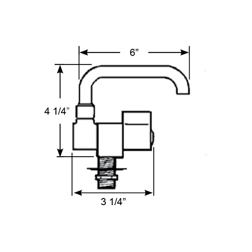 Scandvik 10183P Folding Tap, Low Spout