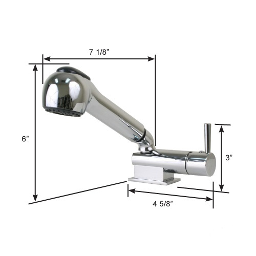Scandvik 14410 Mixer and Shower Combo, Mimimalistic, Single Lever Control, Chrome ABS Handle, Bulk