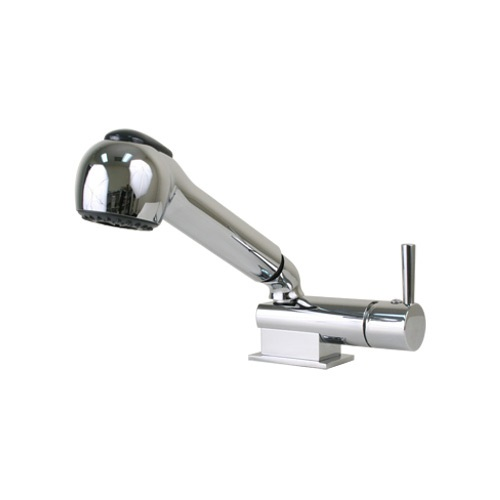 Scandvik 14410 Mixer and Shower Combo, Mimimalistic, Single Lever Control, Chrome ABS Handle, Bulk