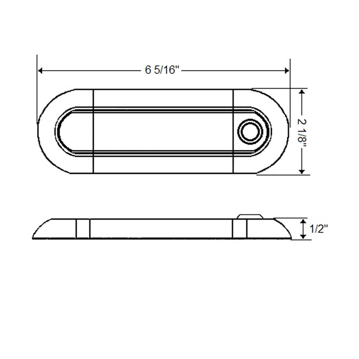 Scandvik 41465P LED Rail Light With Motion Switch, 6-5/16" White
