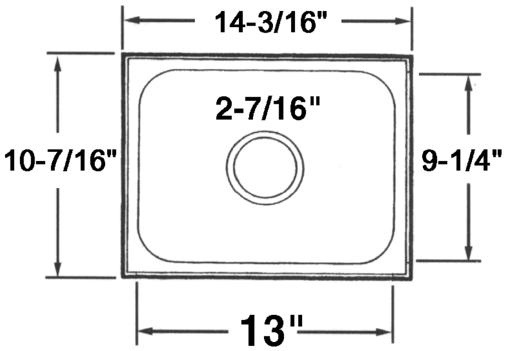 Scandvik 10218 Rectangular Stainless Steel Mirror Finish Sink