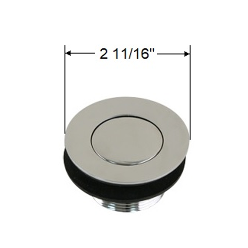 Scandvik 19004P Sink Drain, Chrome Plated Brass w/Flip Stopper