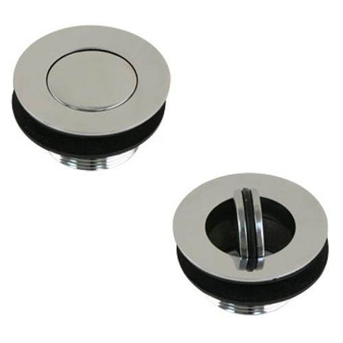 Scandvik 19004P Sink Drain, Chrome Plated Brass w/Flip Stopper