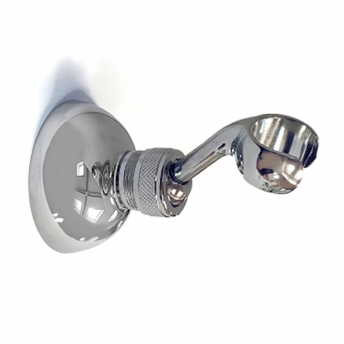 Scandvik 10013P Chrome Plated Brass Adjustable Bulkhead Holder for Straight, Shower Handles, Swivels 360 Degrees
