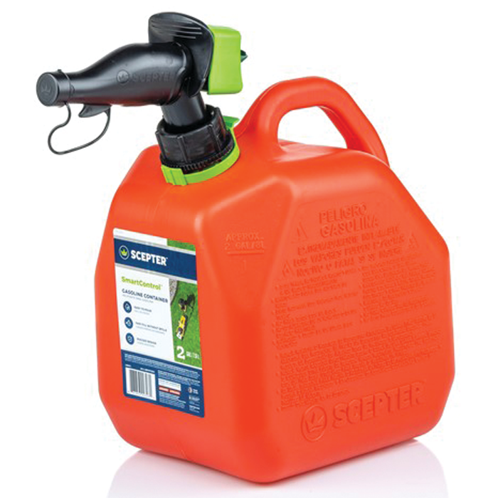Scepter FR1G201 Smartcontrol Fuel Container EPA/CARB Compliant, Gasoline, 2 gal, Red, 9.7"Lx6.9"Wx11.5"H