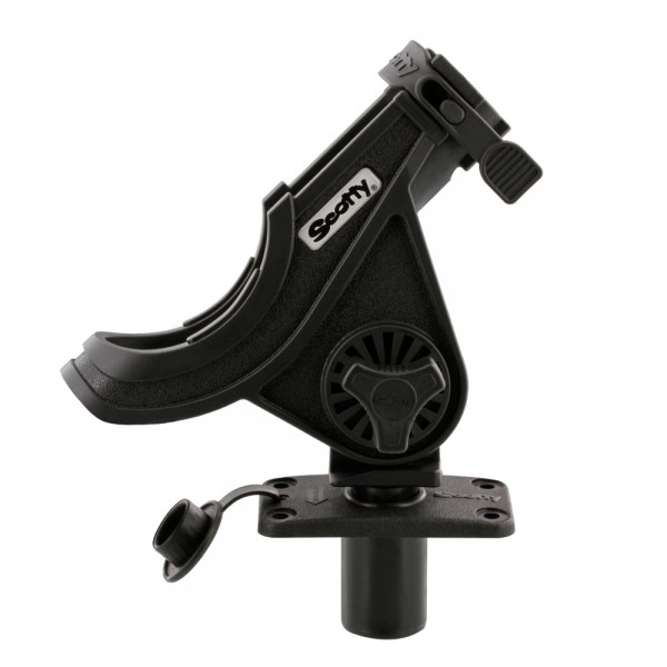 Scotty 0281-BK Bait Caster/Spinning Rod Holder w/ Flush Mt., Black, 12/case