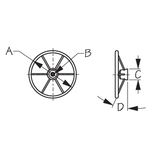 Sea Dog 230211 SeaDog 11", 5-Spoke Stainless Steering Wheel w/Plastic Center Cap, 25° Dish