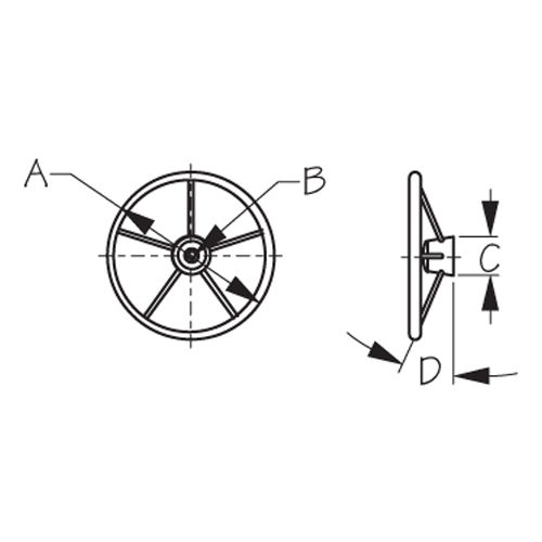 Sea Dog 230212 SeaDog 12", 5-Spoke Stainless Steering Wheel w/Plastic Center Cap, 25° Dish