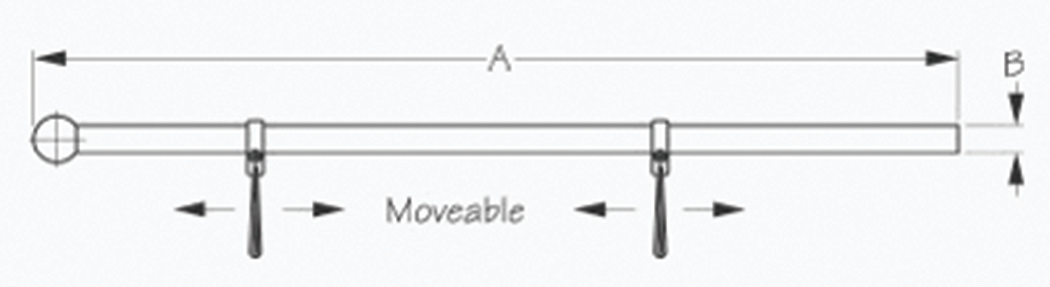 Sea Dog 328190-1 Sea-Dog Flag Clips For 1/2" Dia Pole, Pr.